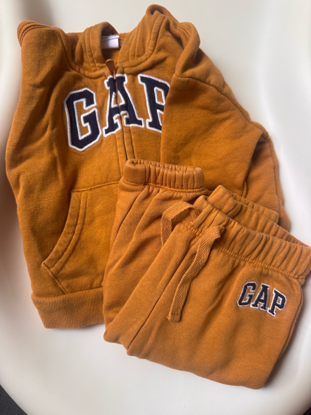 GAP Kids Mustard Golden Jogger & Sweatshirt Set